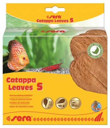 Листья индийского миндаля Catappa Leaves S для аквариума, 14 см (10 шт)