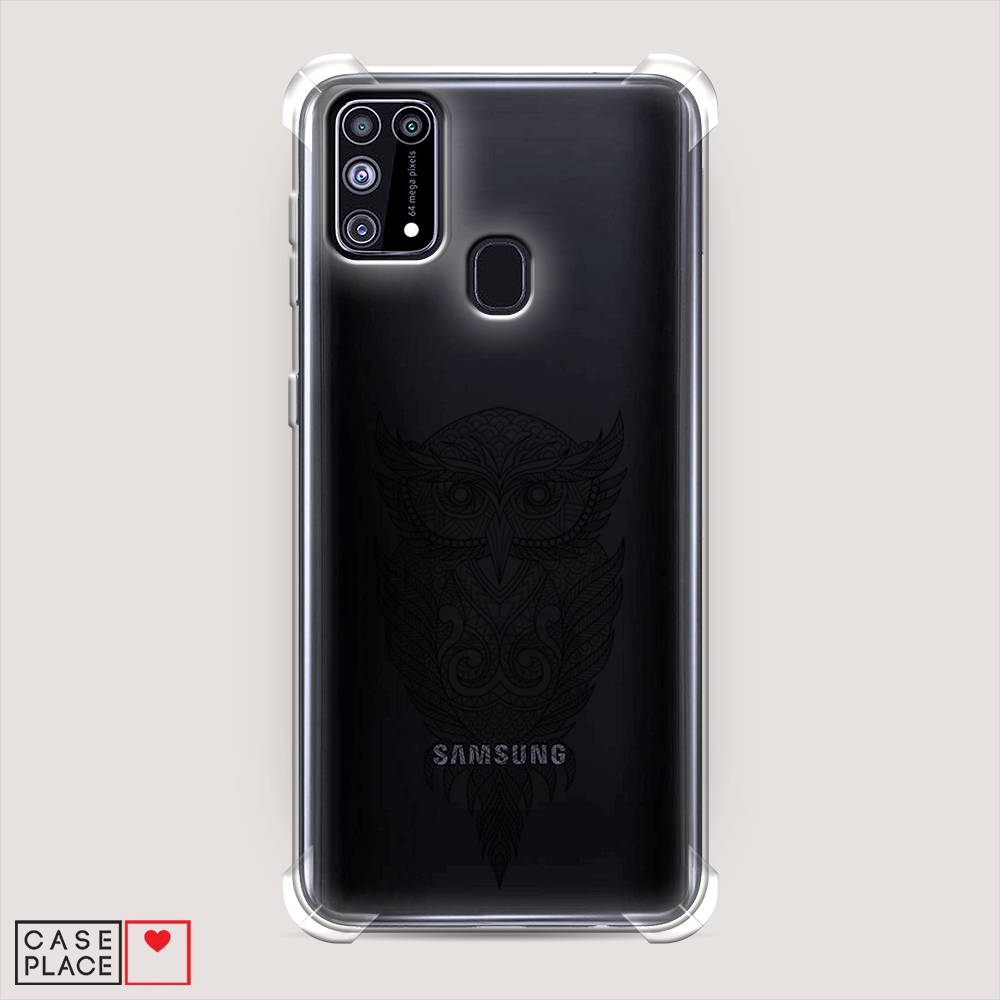 фото Противоударный силиконовый чехол "филин графика" на samsung galaxy m31 awog