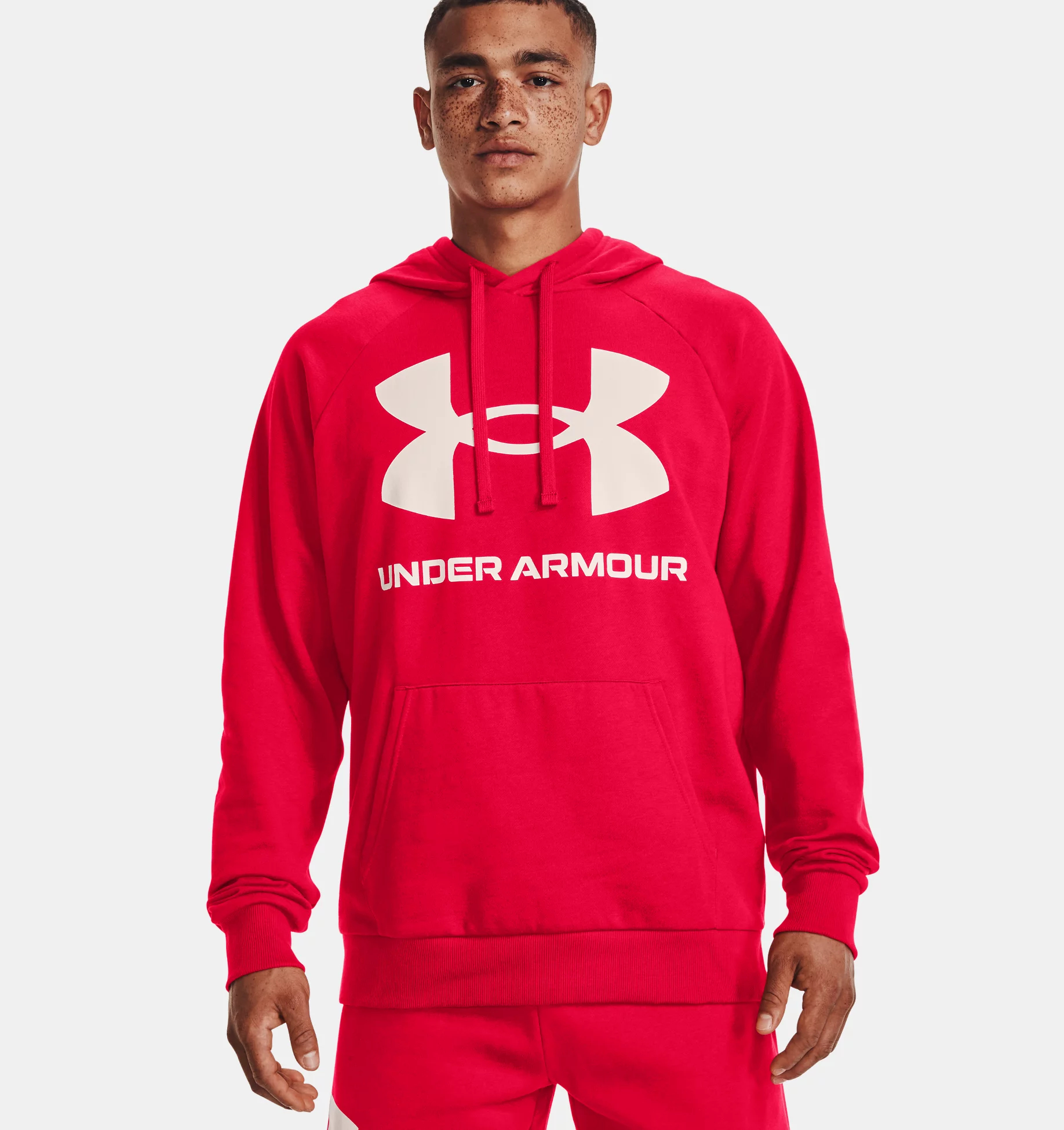 Худи мужское Under Armour Rival Fleece Big Logo HD красный M