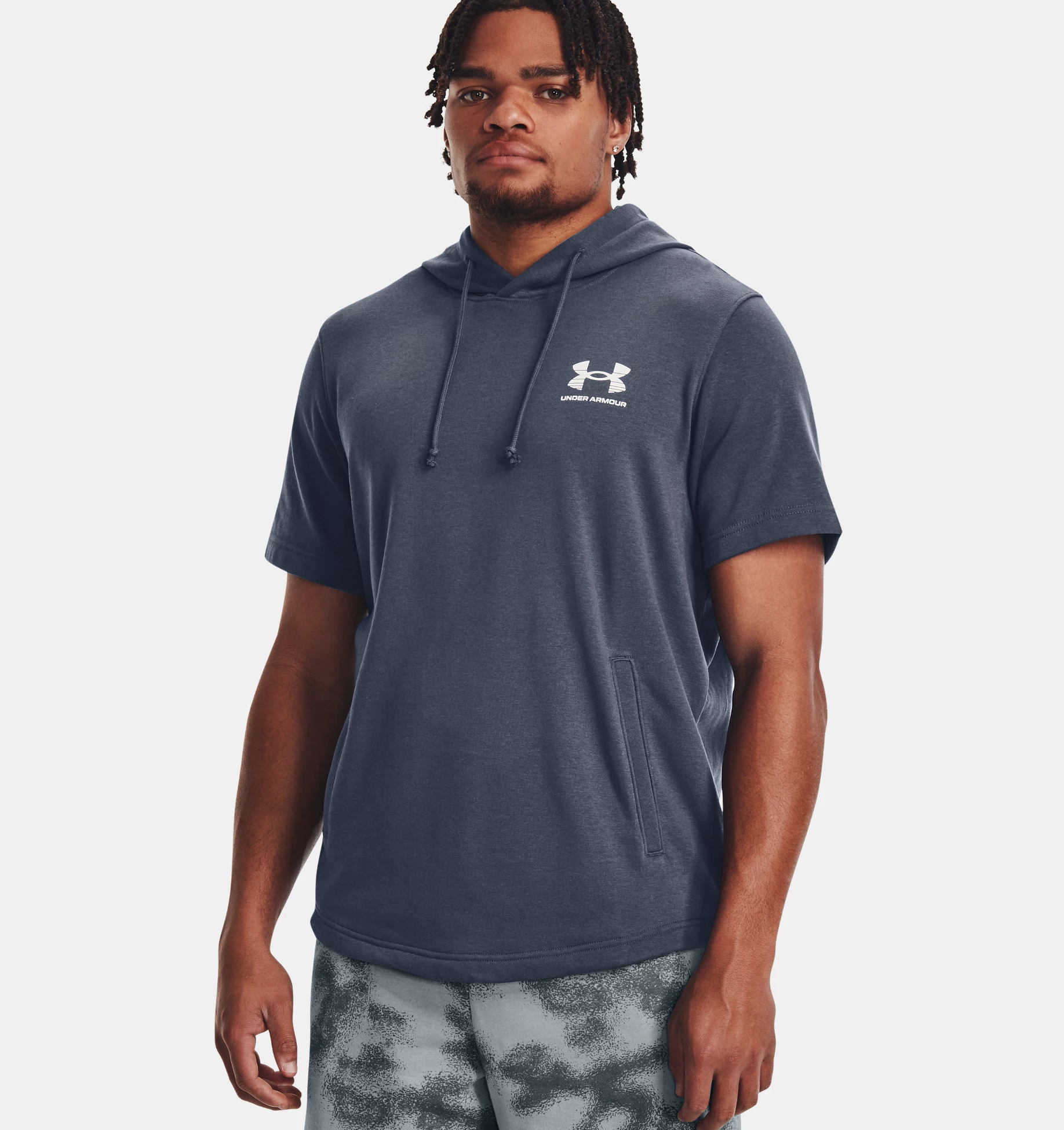 Худи мужская Under Armour UA Rival Terry, SS HD, серый, M