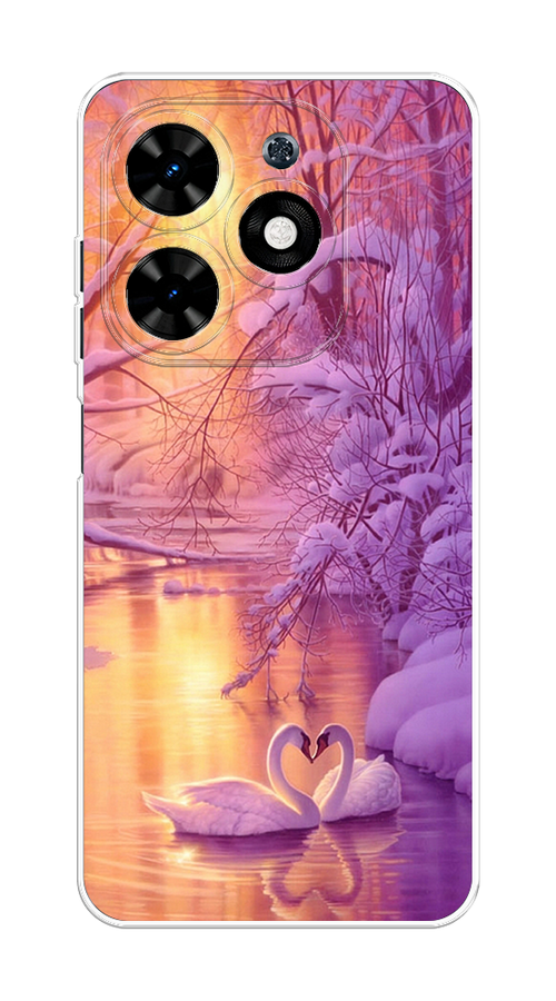 

Чехол на Tecno Spark 20C "Зима 1", Фиолетовый;желтый, 304950-1