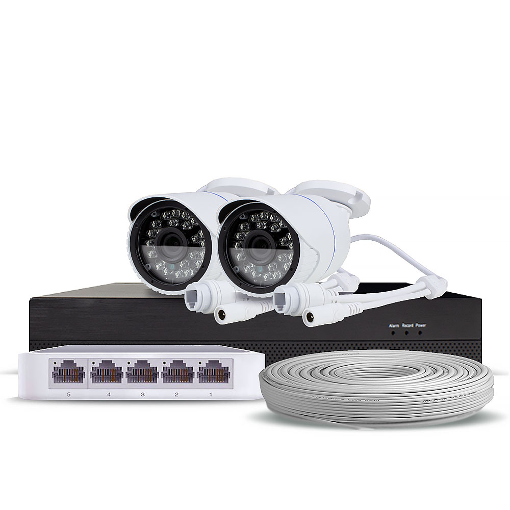 Комплект видеонаблюдения IP 5Мп Ps-Link KIT-C502IP 2 камеры для улицы комплект кабелей для пассивного poe amatek