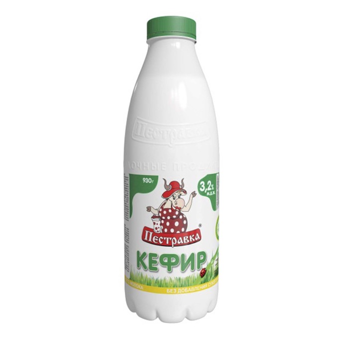 

Кефир Пестравка 3,2% 930 г бзмж
