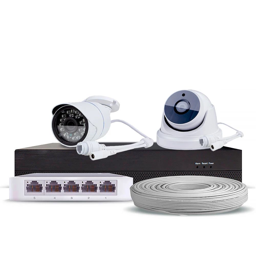 Комплект видеонаблюдения IP 2Мп Ps-Link KIT-B202IP 1 камера для помещения 1 для улицы