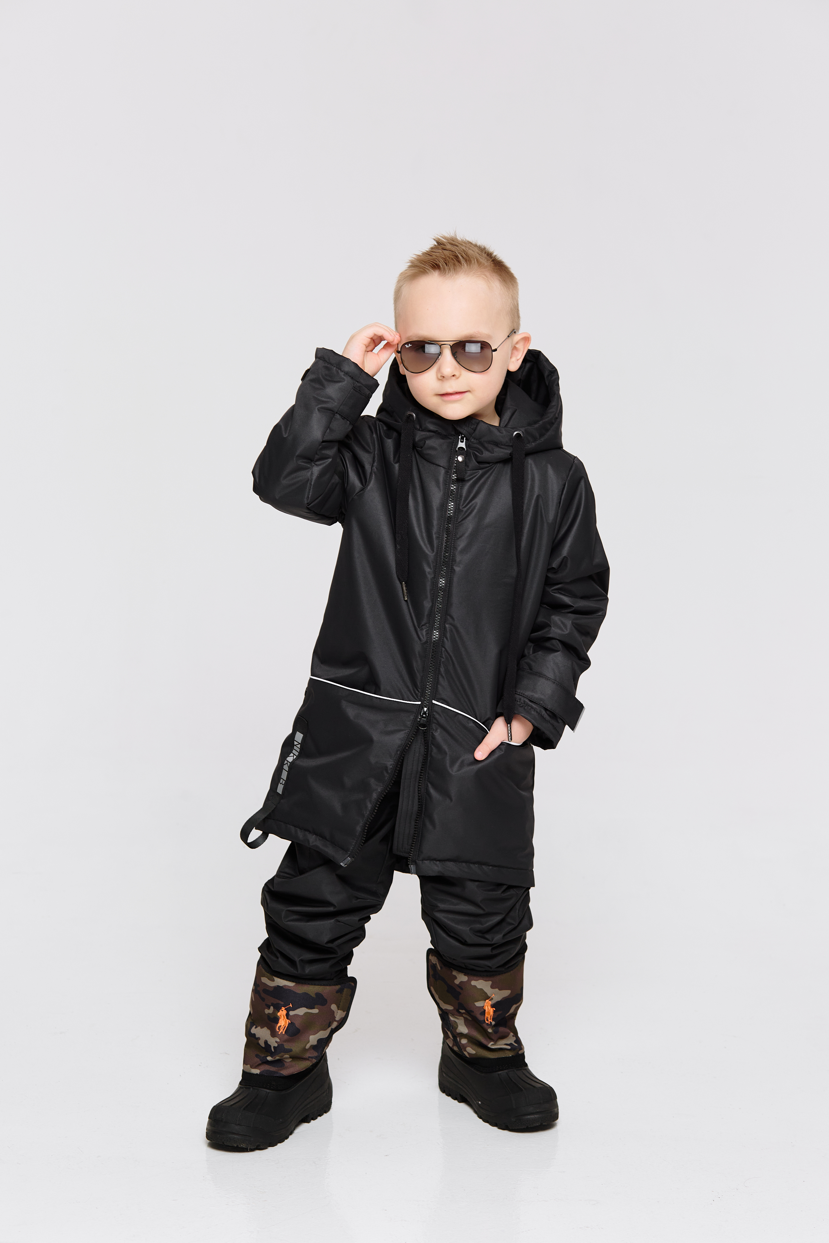Куртка детская Nikki Bambino PMAX 001, Черный, 128