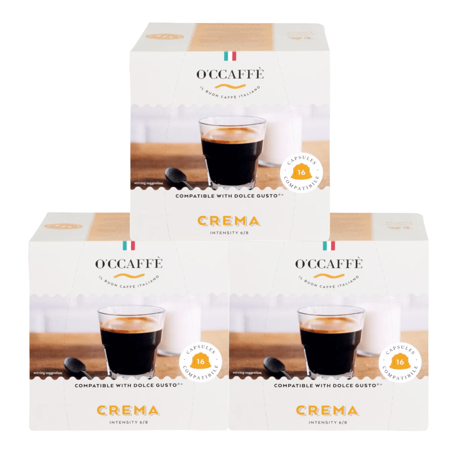 Кофе в капсулах O'CCAFFE Crema для системы Dolce Gusto, 48 шт