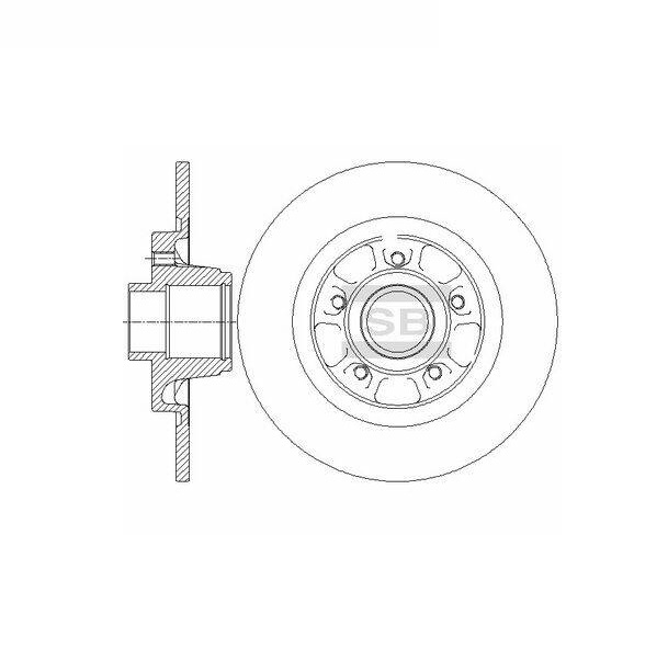 

Диск торм.зад. Sangsin brake sd3063