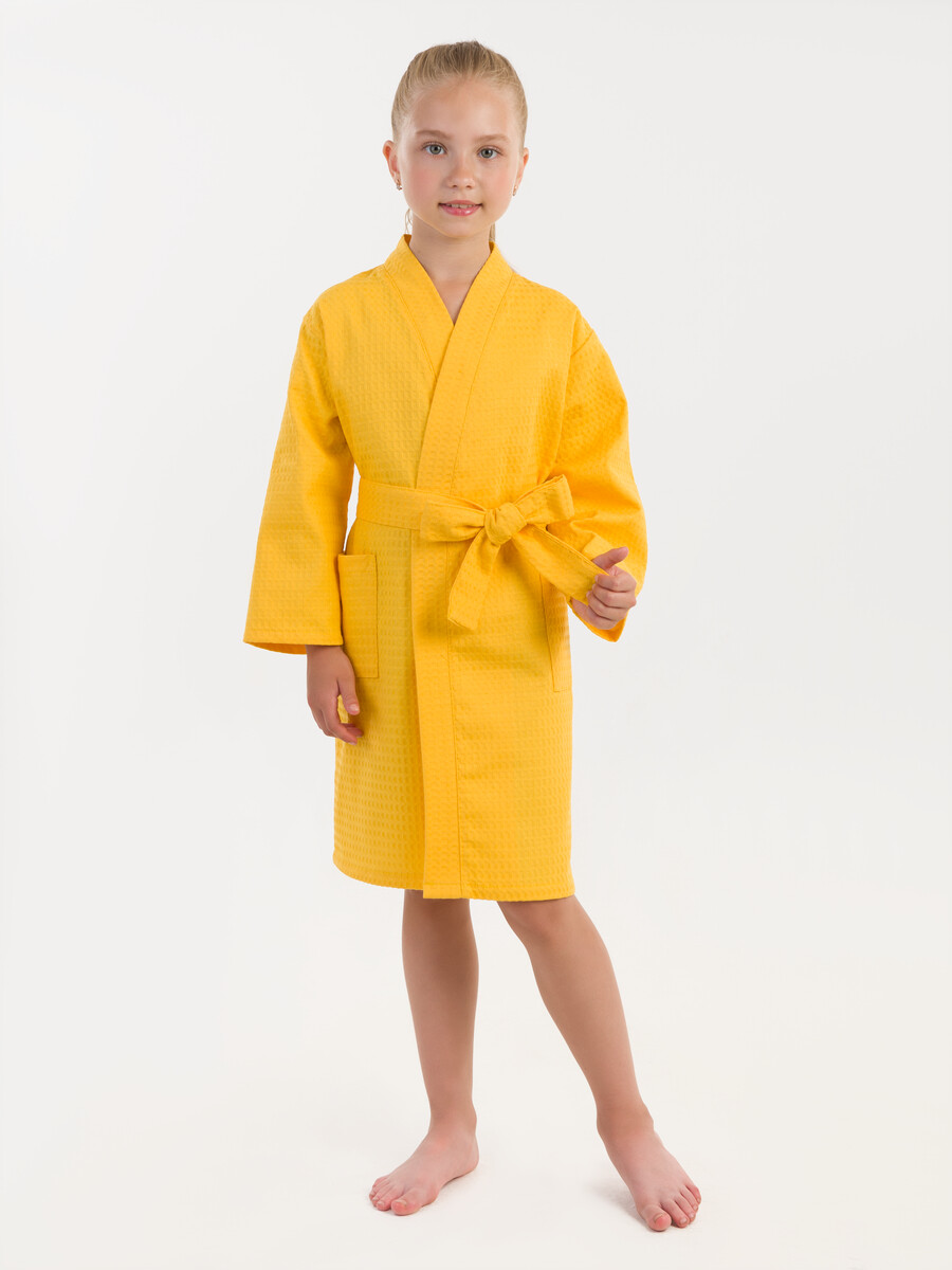 фото Халат детский bio-textiles nvkd цв. желтый р. 122