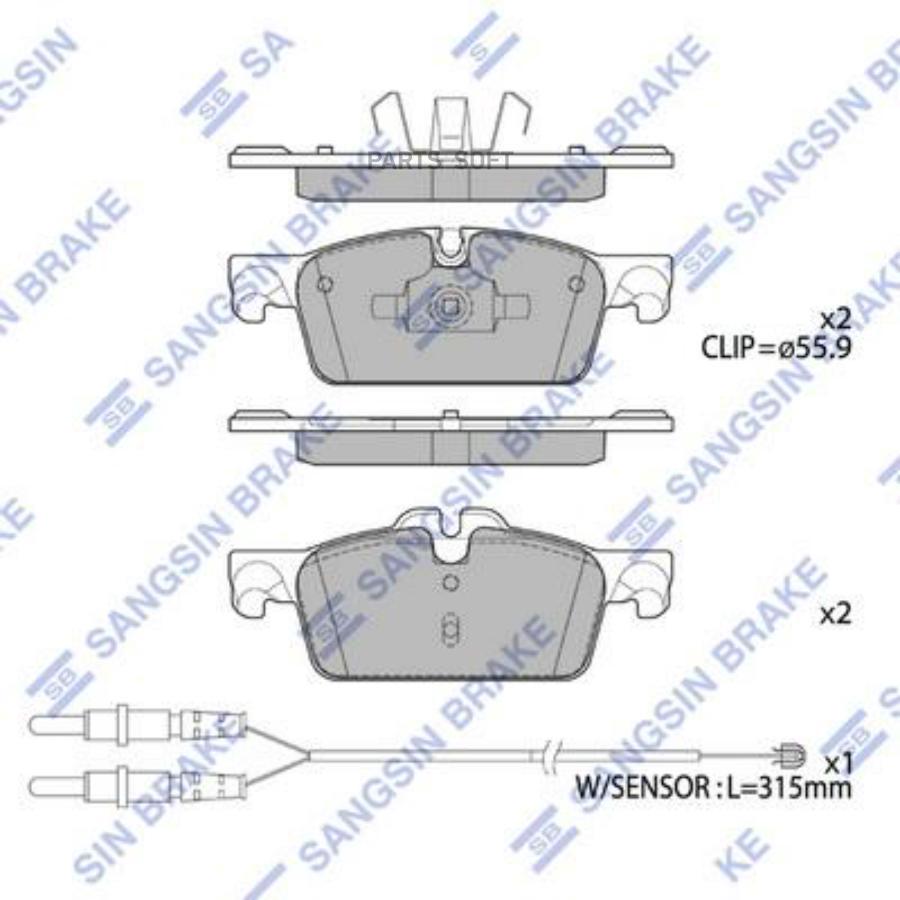 

Колодки передние PEUGEOT 508 2011-2018 SP4132