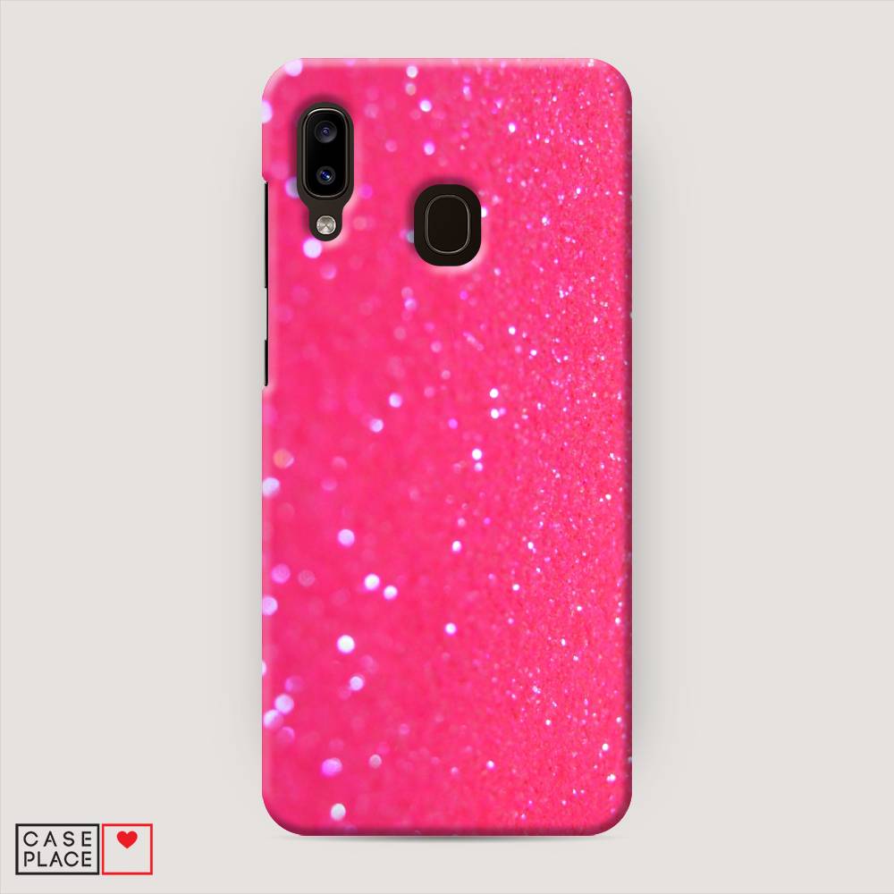 

Пластиковый чехол "Малиновые блестки рисунок" на Samsung Galaxy A20