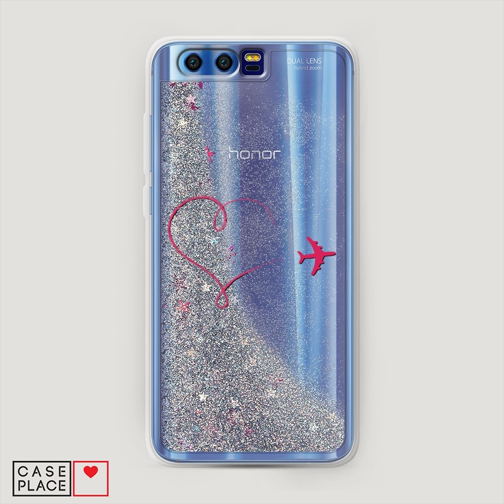 

Чехол Awog на Honor 9 "Сердце и самолет", Разноцветный, 62491-1