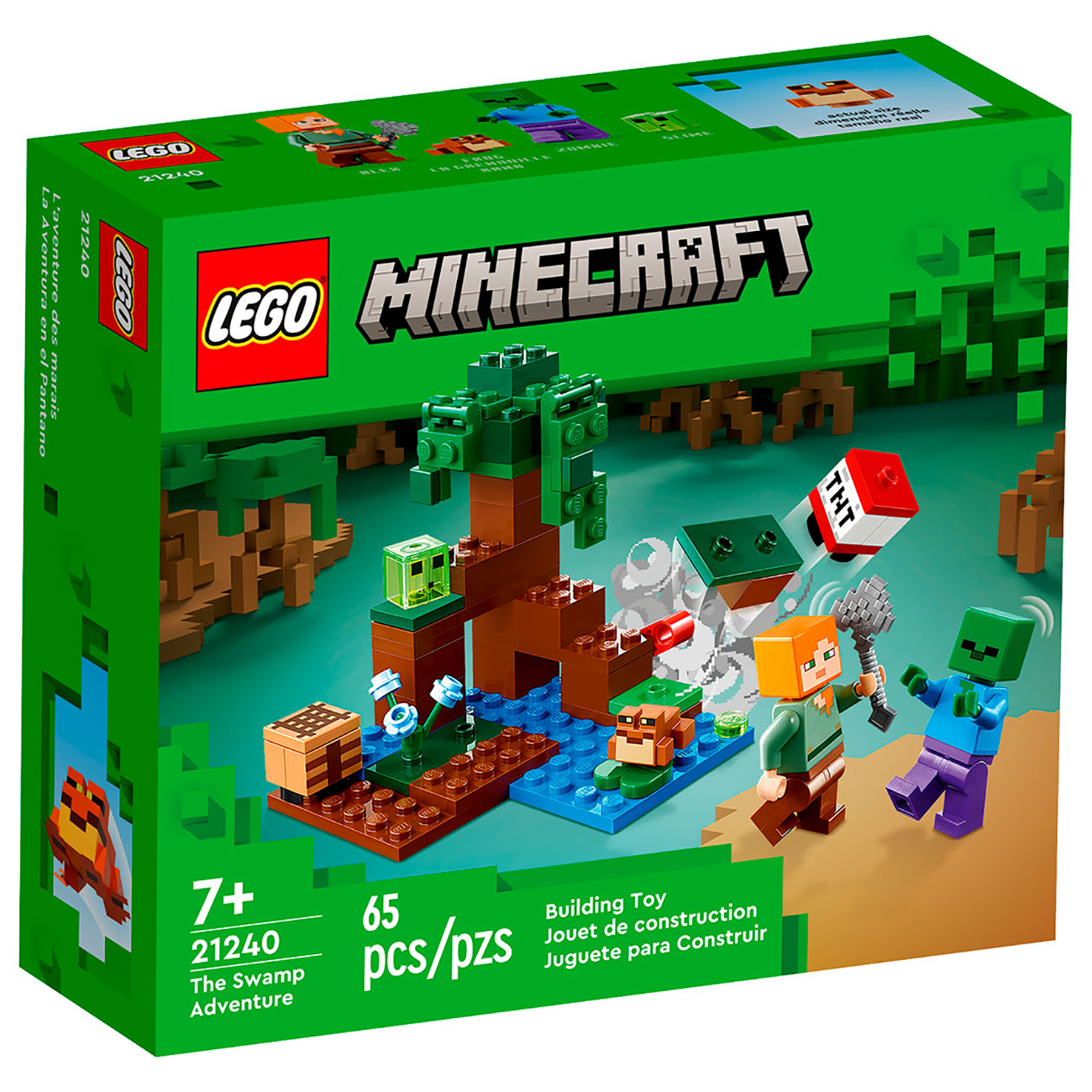 Конструктор LEGO Minecraft Болотное приключение, 65 деталей, 21240
