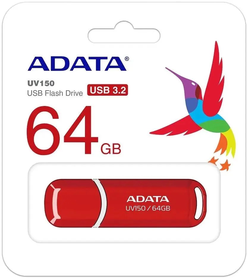 

Флешка ADATA DashDrive UV150 64 ГБ черный (auv150-64g-rrd), DashDrive UV150