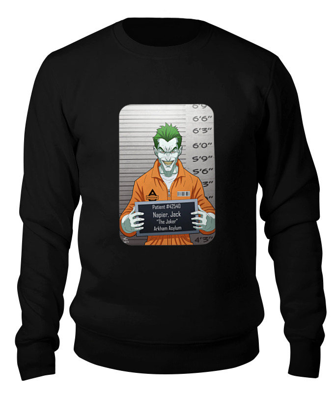 

Свитшот унисекс Printio Бэтмен(joker) черный L, Бэтмен(joker)