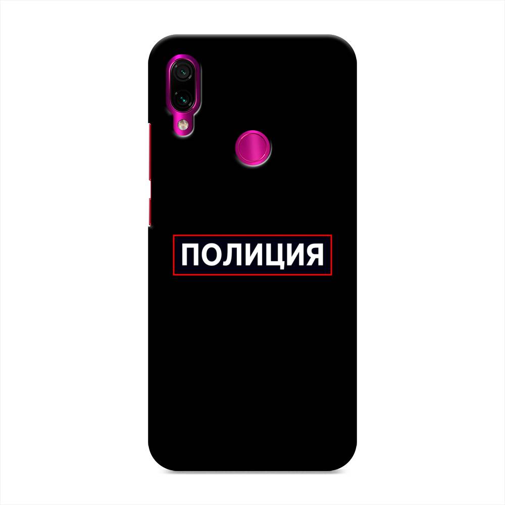 фото Пластиковый чехол "police logo" на xiaomi redmi note 7 awog