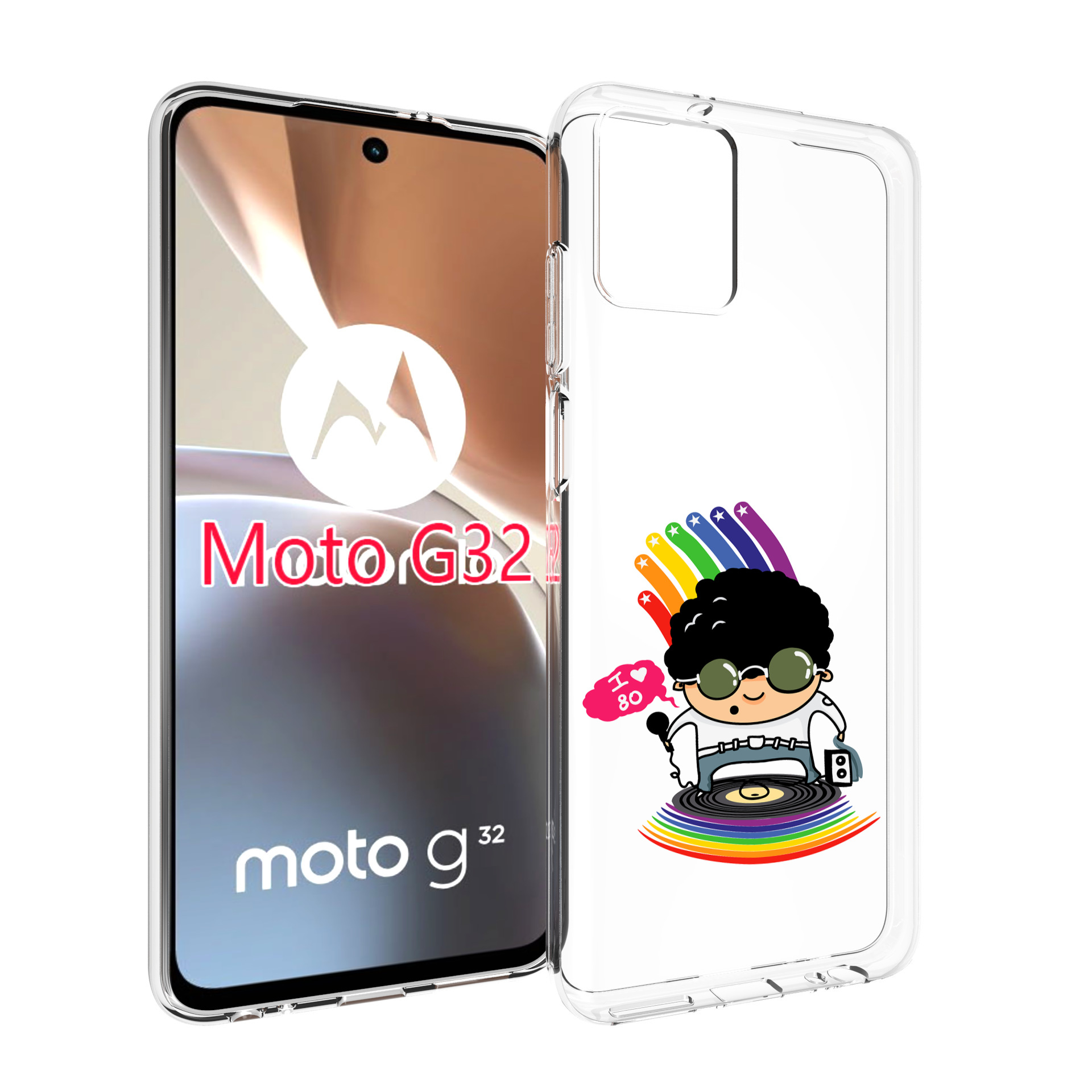 

Чехол MyPads Я люблю 80-е для Motorola Moto G32, Прозрачный, Tocco
