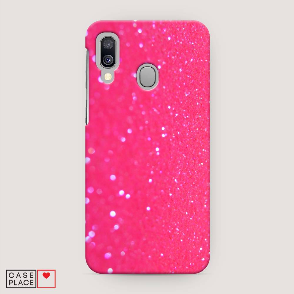 

Пластиковый чехол "Малиновые блестки рисунок" на Samsung Galaxy A40