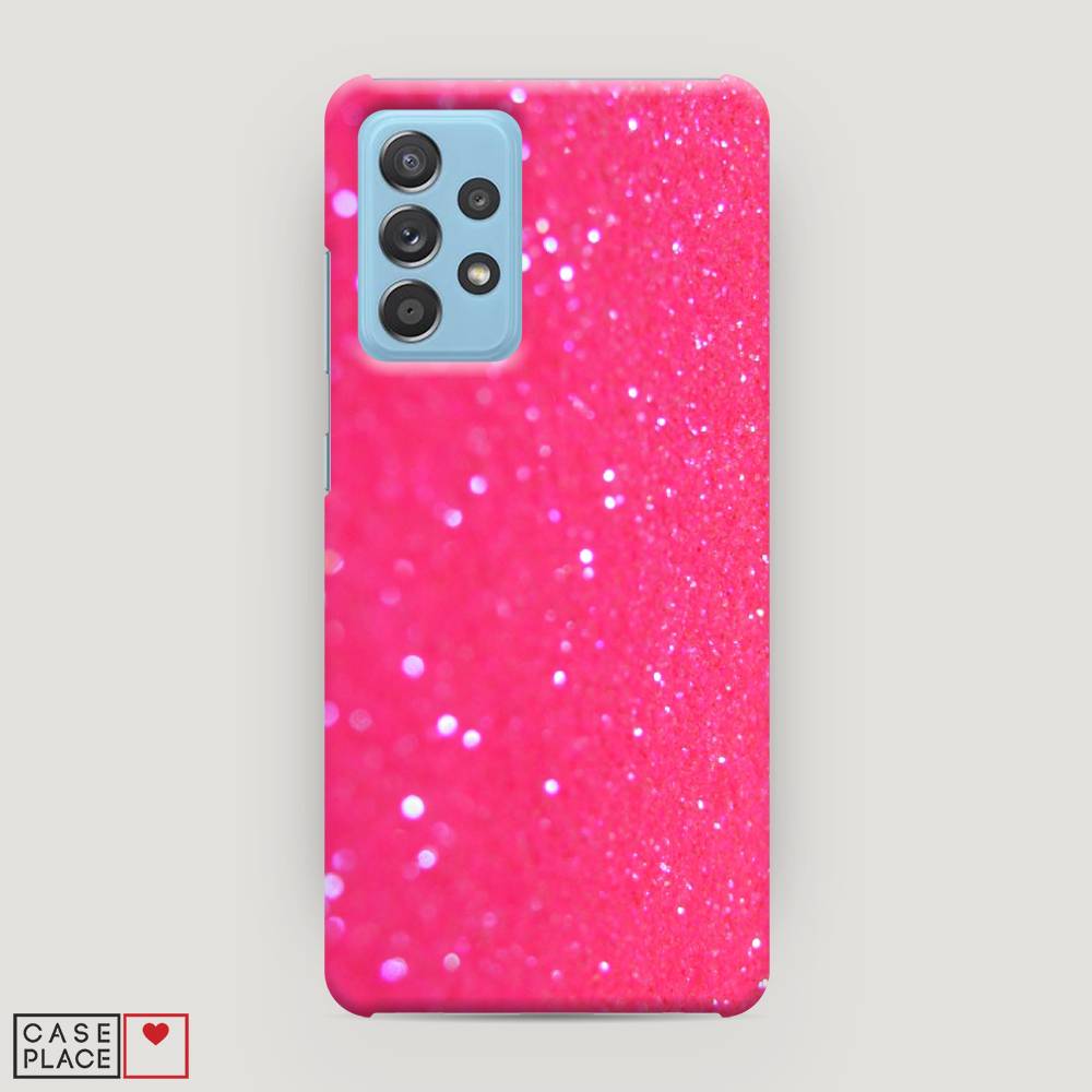 

Пластиковый чехол "Малиновые блестки рисунок" на Samsung Galaxy A52