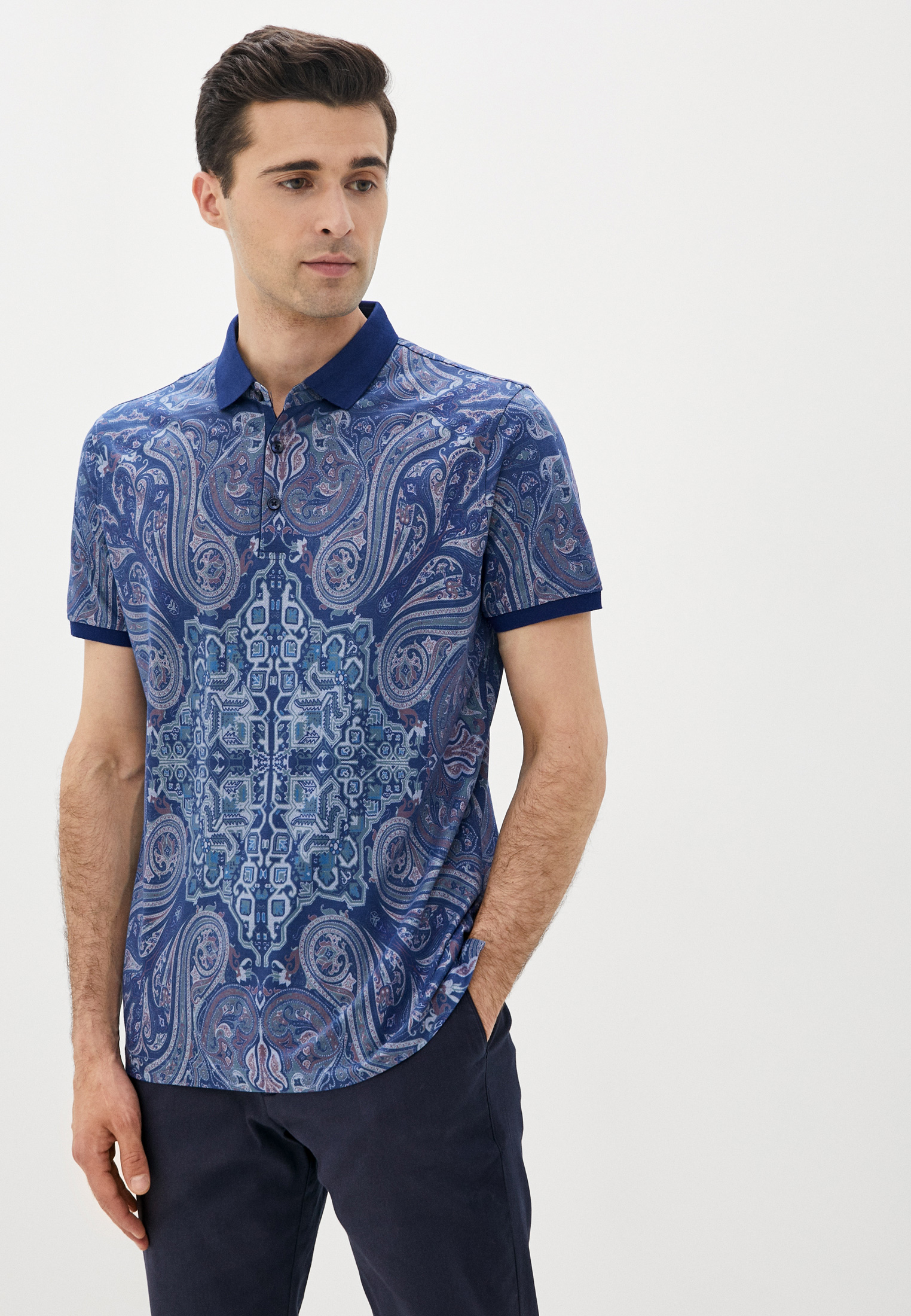 

Футболка мужская La Biali 2132/120-32 синяя 3XL, 2132/120-32