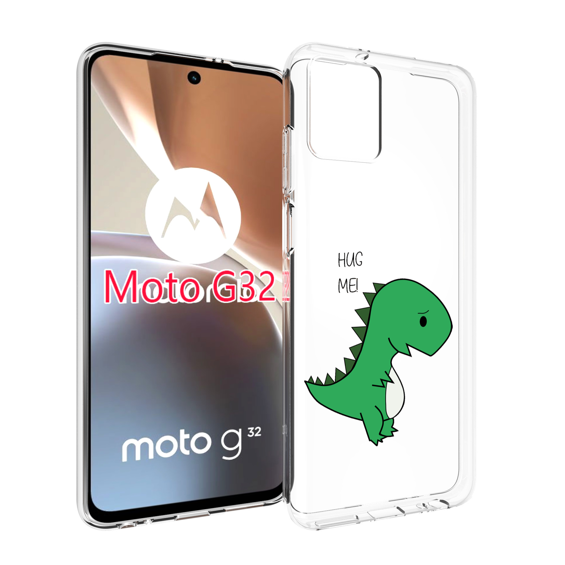 

Чехол MyPads динозаврик для Motorola Moto G32, Прозрачный, Tocco