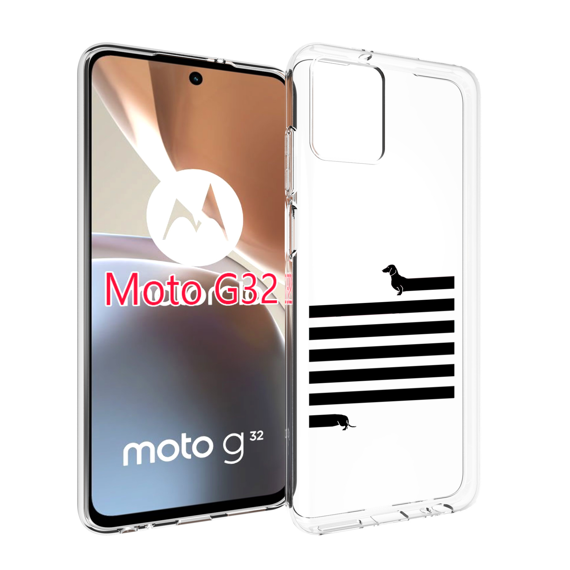 

Чехол MyPads длинная-такса для Motorola Moto G32, Прозрачный, Tocco