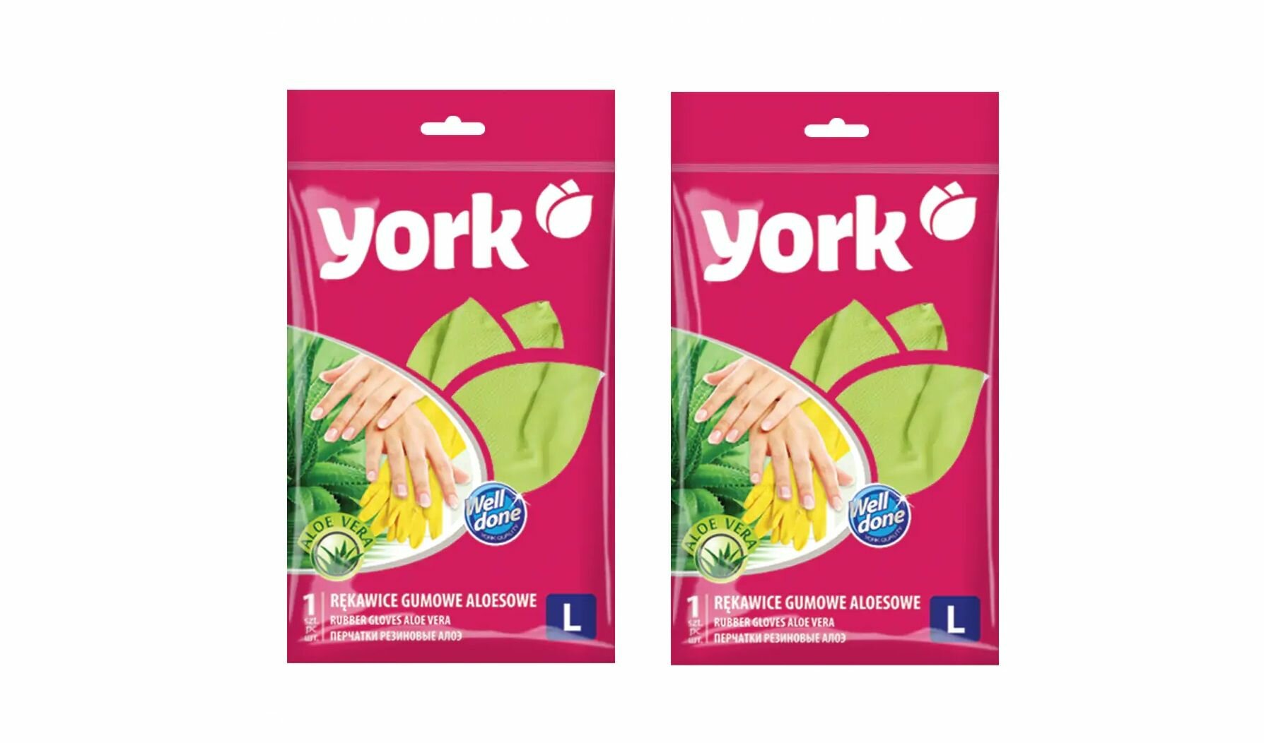 Перчатки York Алоэ L 2 уп