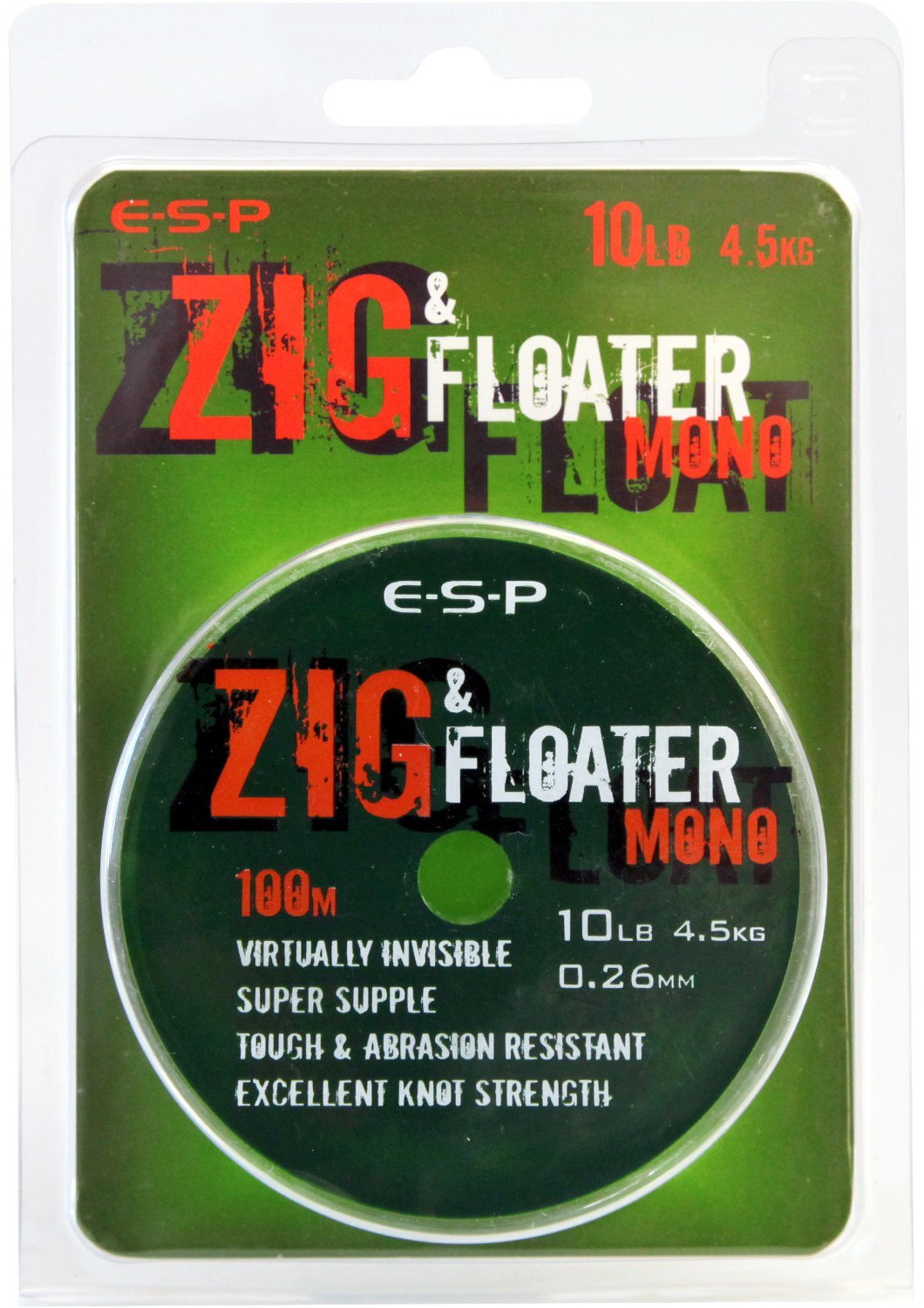 

Леска монофильная ESP Zig and Floater Mono 0,26 мм, 100 м, 4,54 кг, clear, 1 шт.