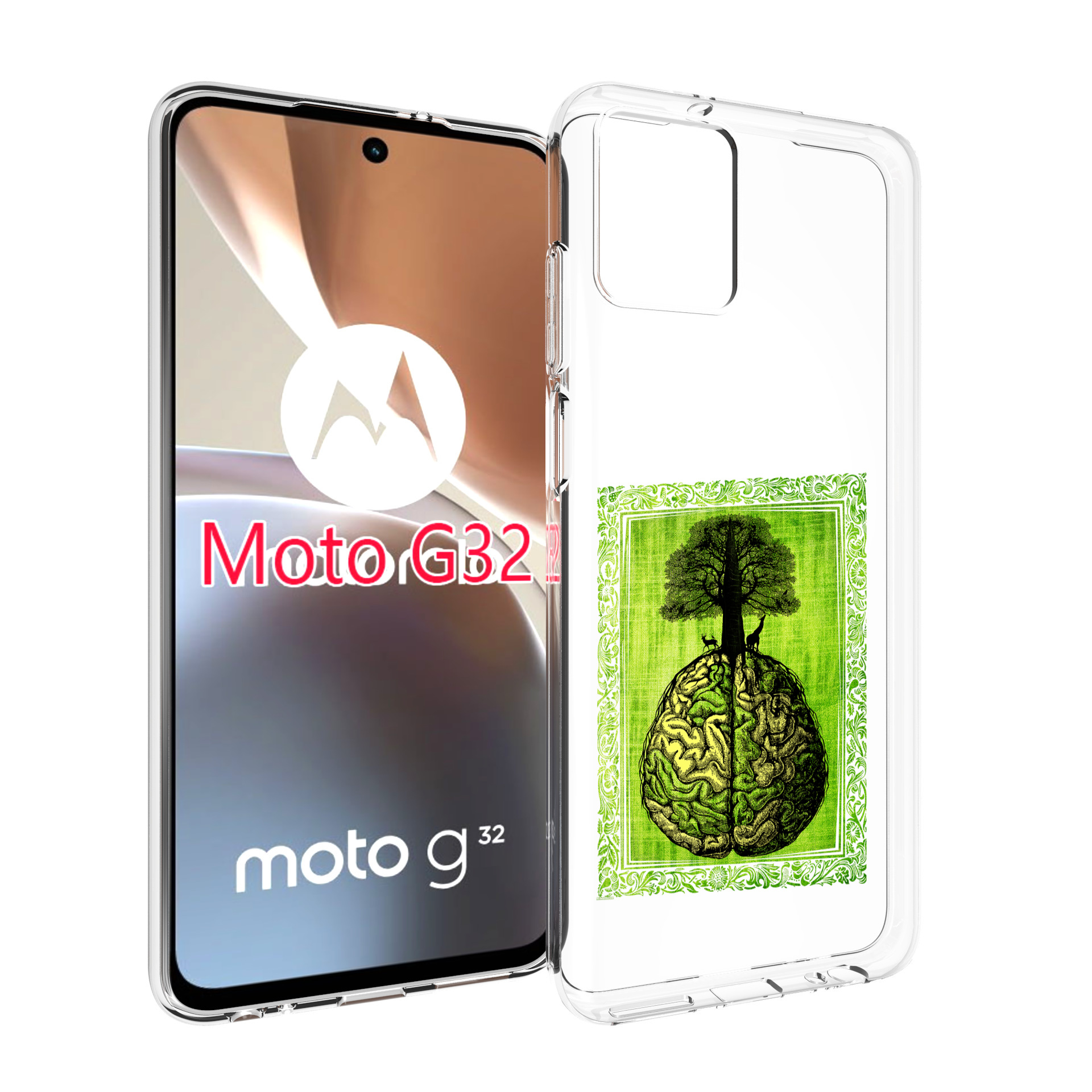 

Чехол MyPads абстракция здоровый мозг для Motorola Moto G32, Прозрачный, Tocco