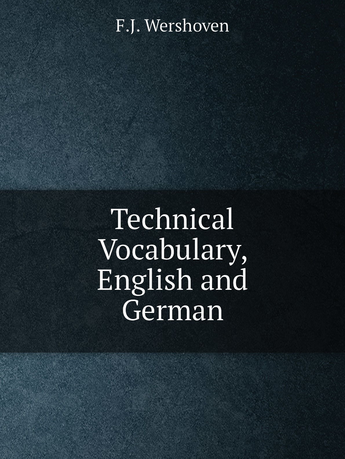 

Technical Vocabulary, English and German