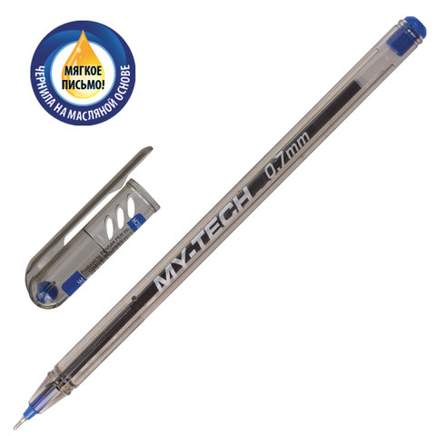 

Ручка шариковая масляная PENSAN My-Tech, СИНЯЯ, игольчатый узел 0,7 мм, линия письма 0,3