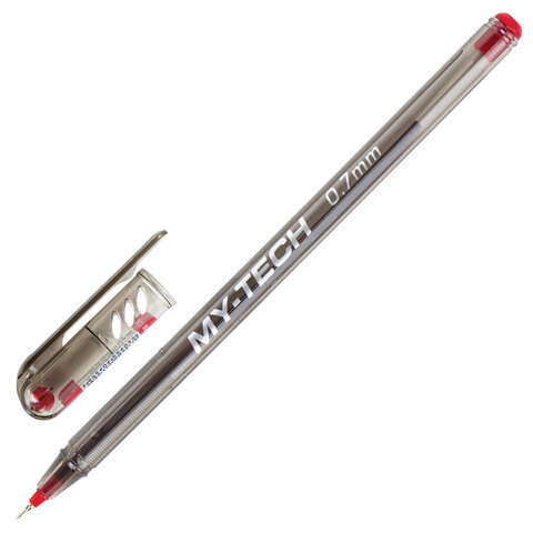 

Ручка шариковая масляная PENSAN "My-Tech", КРАСНАЯ, игольчатый узел 0,7 мм, лин