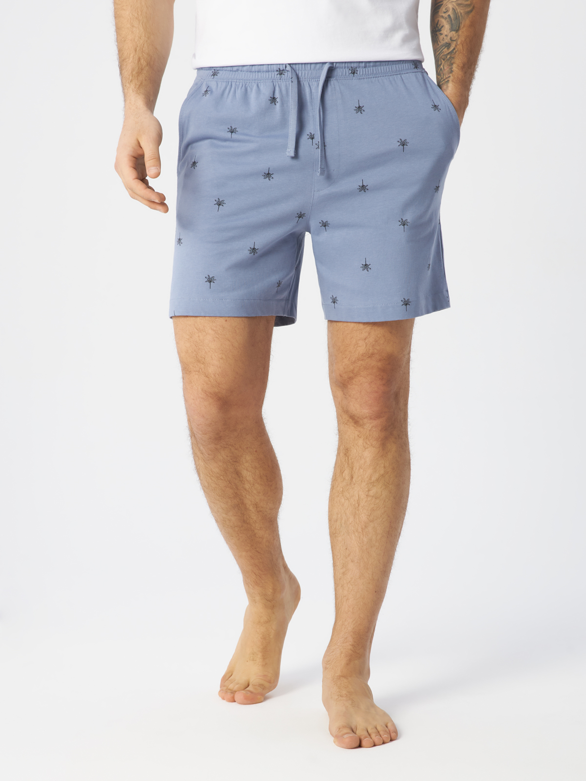 

Шорты домашние мужские H&M 624901024 голубые M, Голубой, 624901024