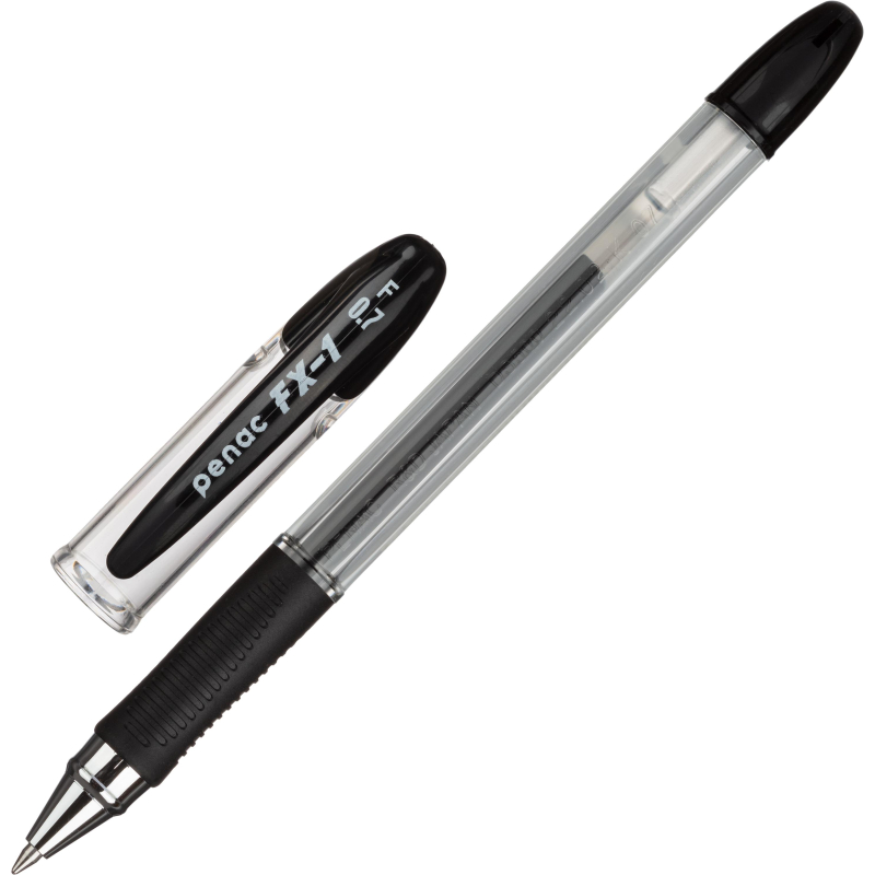 Ручка гелевая неавтоматическая PENAC FX-1 0,7мм черная BA1903-06F, (2шт.)