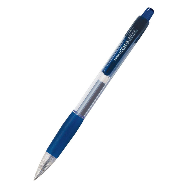Ручка гелевая автоматическая PENAC CCH-3 GEL 0,5мм синяя BA3101-03EF, (2шт.)