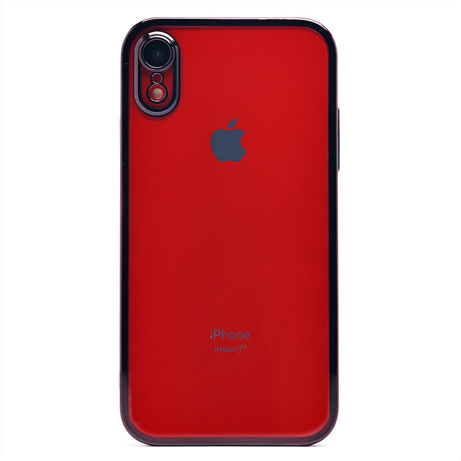

Чехол для iPhone XR пластиковый с закрытой камерой черный