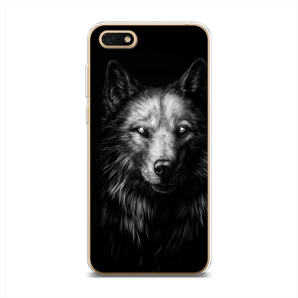 

Чехол Awog на Huawei Y5 Lite (2018) "Волк черно белый", Разноцветный, 6105950-1