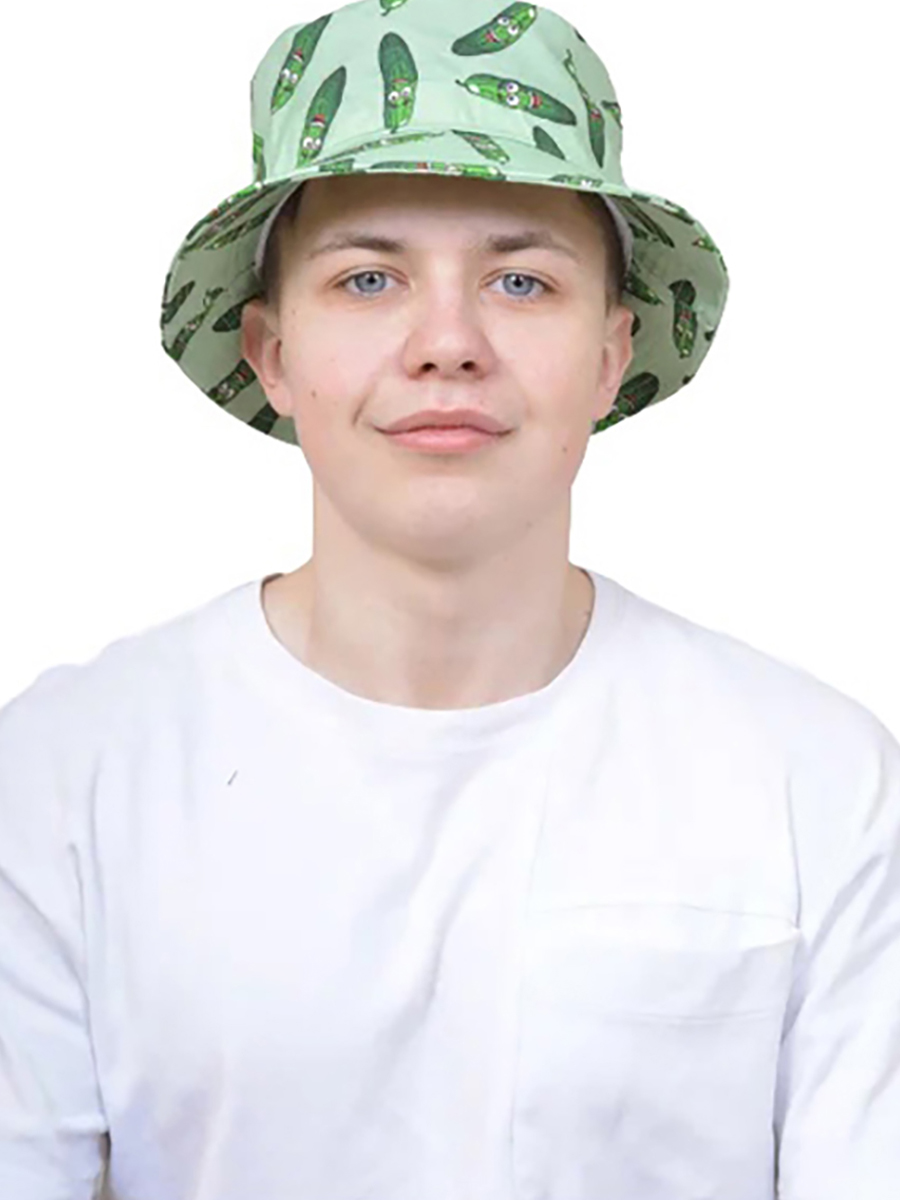 

Панама унисекс NoBrand Огурцы, зеленый, Огурцы