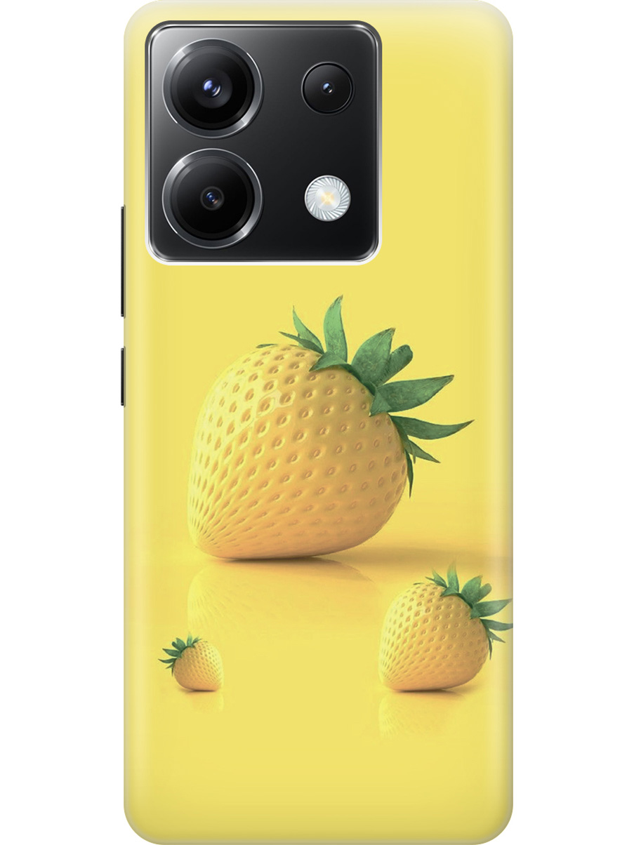 

Силиконовый чехол на Xiaomi Redmi Note 13 Pro 5G / Poco X6 5G с рисунком "Желтая клубника", Черный, 20012103