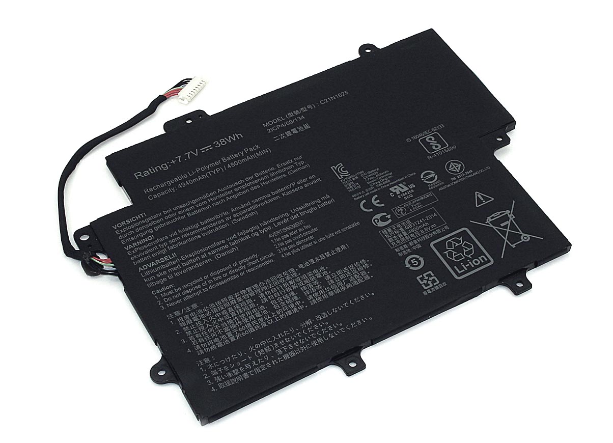 Аккумуляторная батарея для ноутбукa Asus VivoBook Flip 12 TP203NA (C21N1625) 7.7V/8.8V