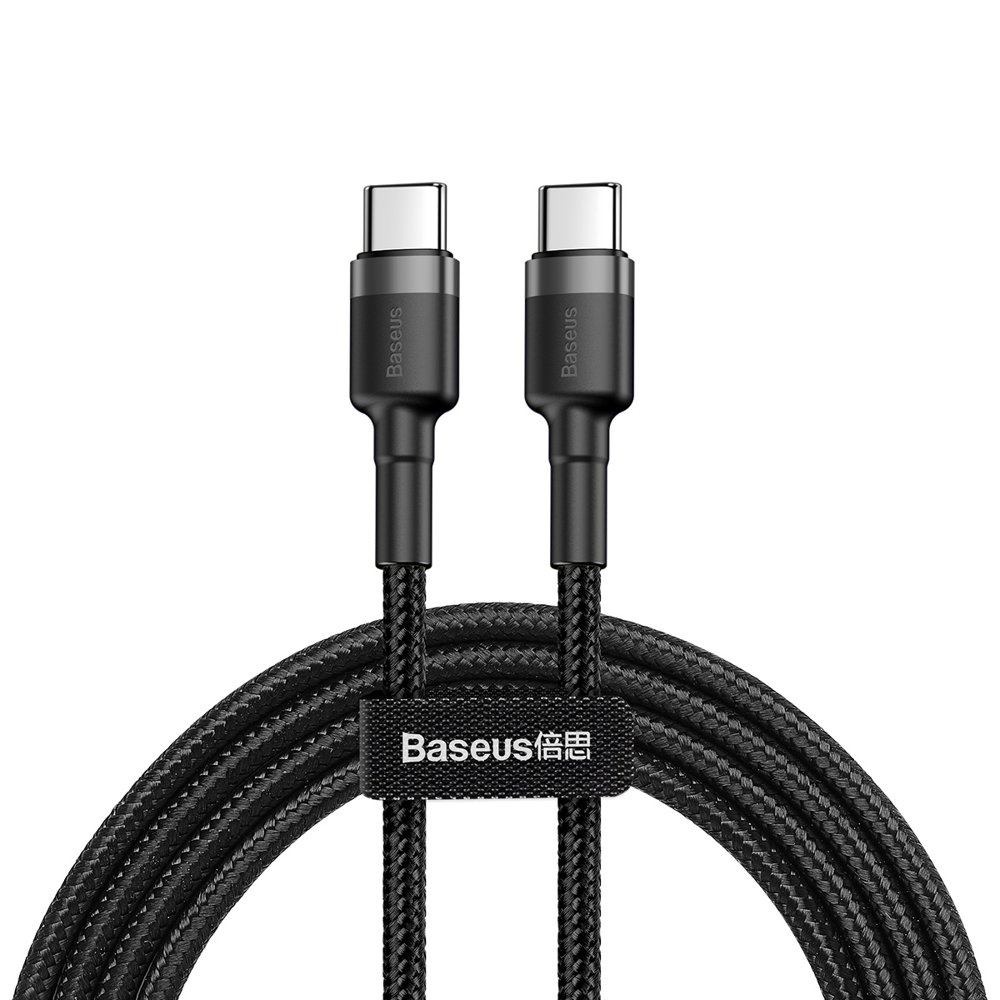 Кабель usb type-c - usb type-c Baseus CATKLF-GG1 1 м серый, черный