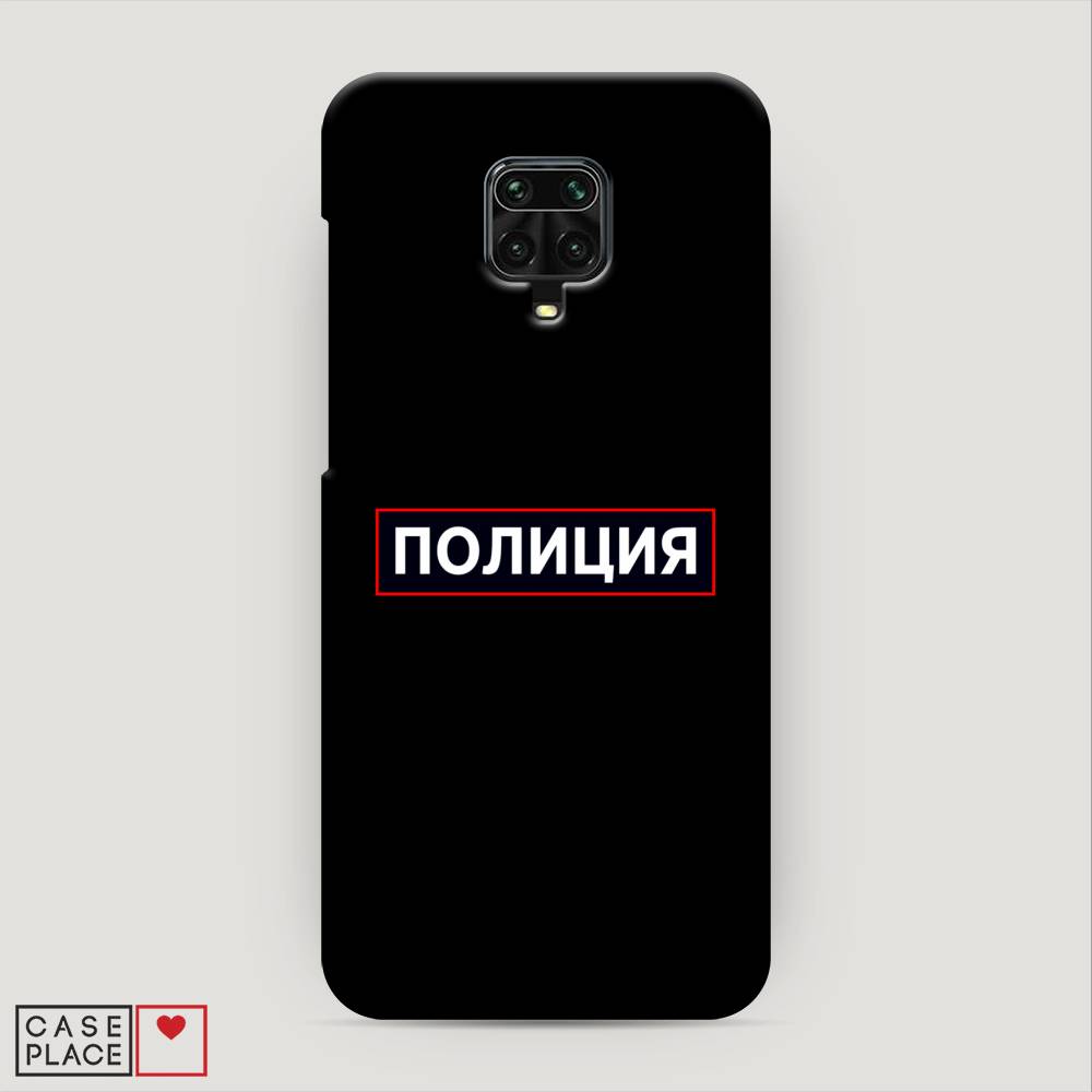 фото Пластиковый чехол "police logo" на xiaomi redmi note 9 pro awog