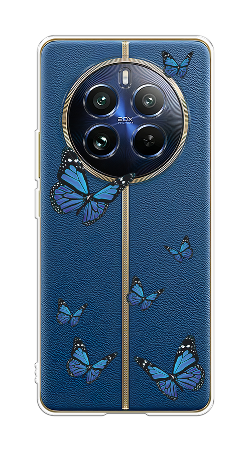 

Чехол на Realme 12 Pro/Realme 12 Pro Plus "Blue butterflies", Синий;черный, 2516250-1