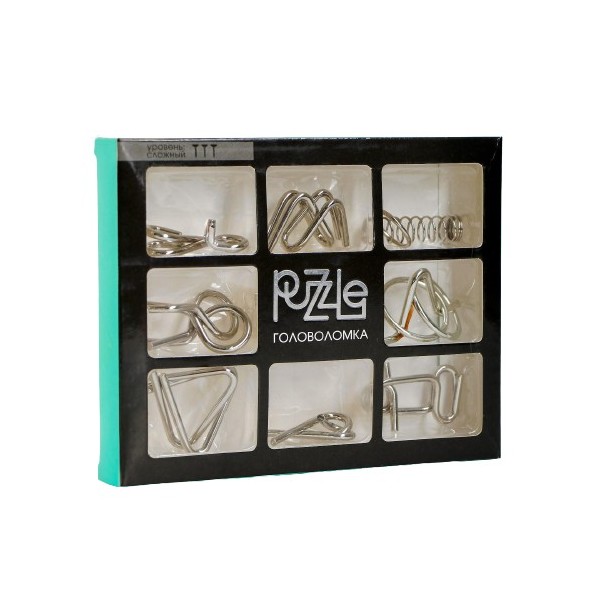 Набор металлических головоломок 9 шт. №1 Sima-Land 3744219