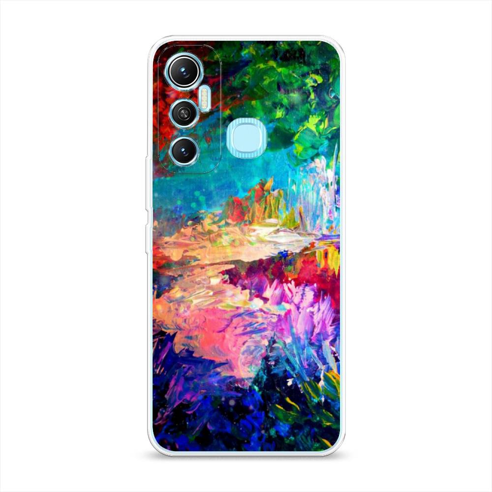 

Чехол на Infinix HOT 11 Helio G70 64 GB "Лес-гуашь", Синий;розовый;зеленый, 3100750-4
