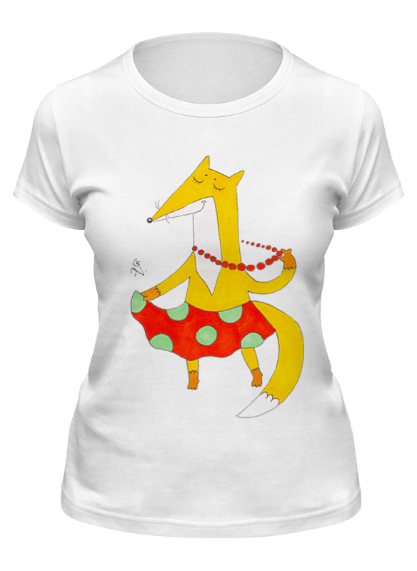 

Футболка женская Printio Лиса-краса белая 2XL, Белый, Лиса-краса
