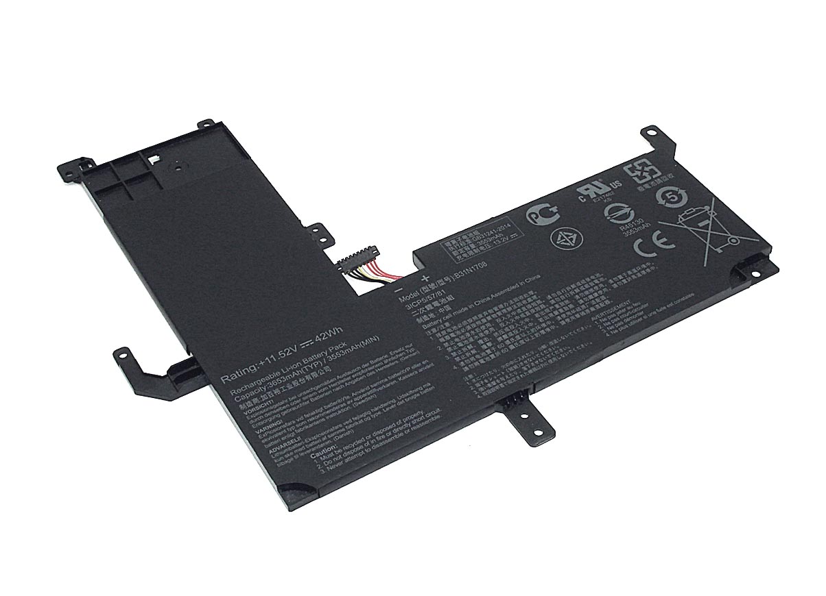 Аккумуляторная батарея для ноутбукa Asus VivoBook Flip 15 TP510 (B31N1708) 11.52V