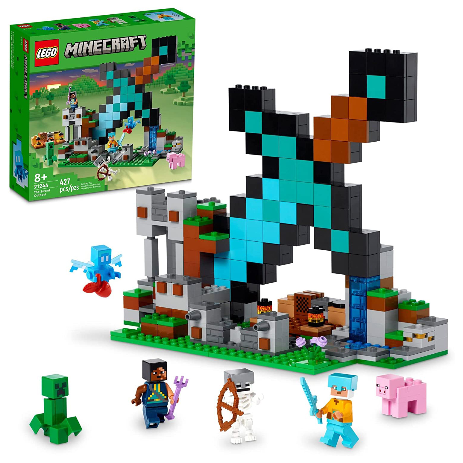 Конструктор LEGO Minecraft Застава меча, 427 деталей, 21244 lego minecraft дом аксолотля 21247