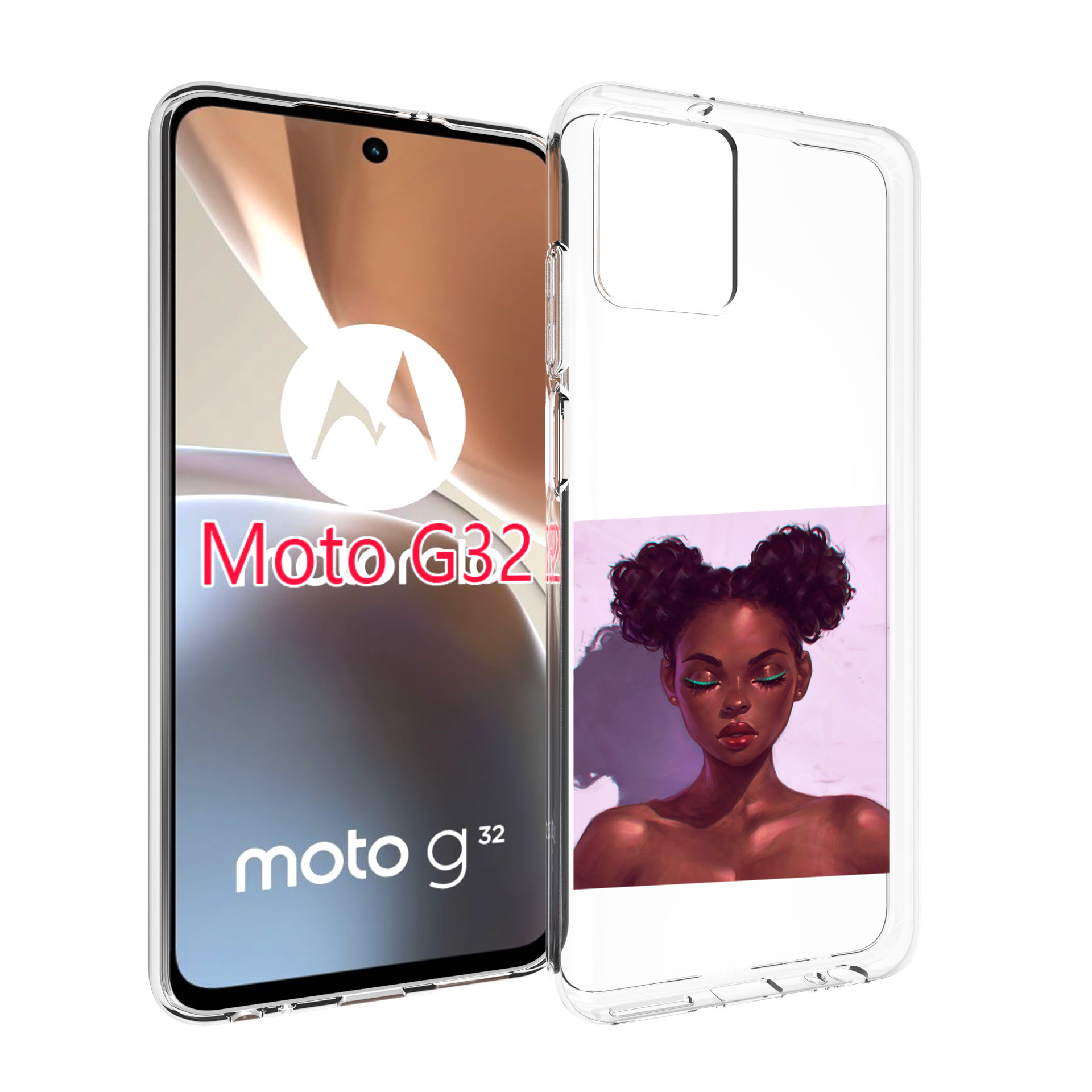

Чехол MyPads зеленые-стрелки женский для Motorola Moto G32, Прозрачный, Tocco