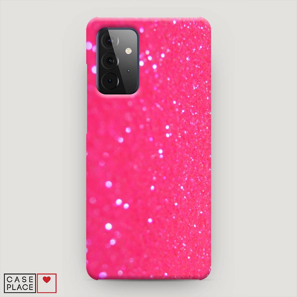 

Пластиковый чехол "Малиновые блестки рисунок" на Samsung Galaxy A72