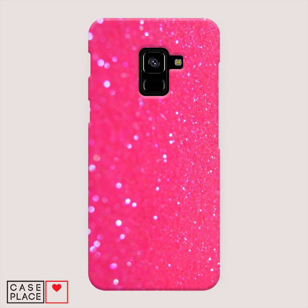 

Пластиковый чехол "Малиновые блестки рисунок" на Samsung Galaxy A8 2018